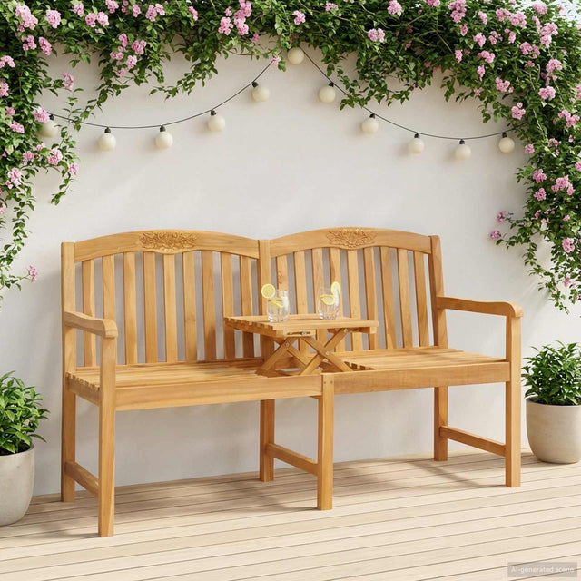 Vidaxl handgemaakte rozenbank 150,5 x 60 x 95 cm massief teakhout