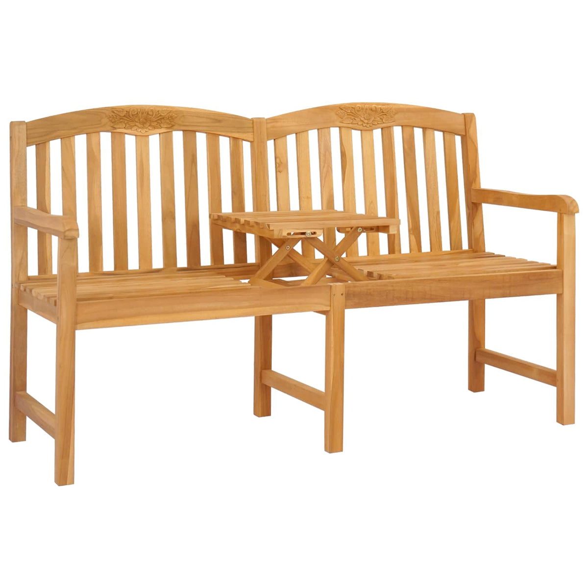Vidaxl handgemaakte rozenbank 150,5 x 60 x 95 cm massief teakhout