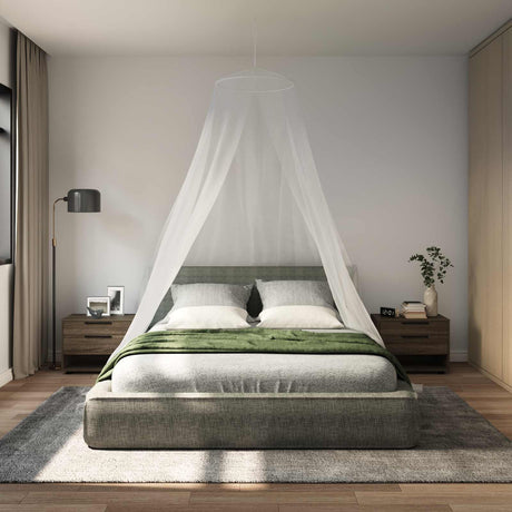 Vidaxl klamboe voor bed 3 st 156 mesh wit ⌀56 x 220 cm polyester