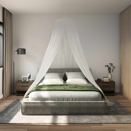 Vidaxl klamboe voor bed 3 st 156 mesh wit ⌀56 x 220 cm polyester