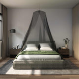 Vidaxl klamboe voor bed 3 st 156 mesh zwart ⌀56 x 220 cm polyester