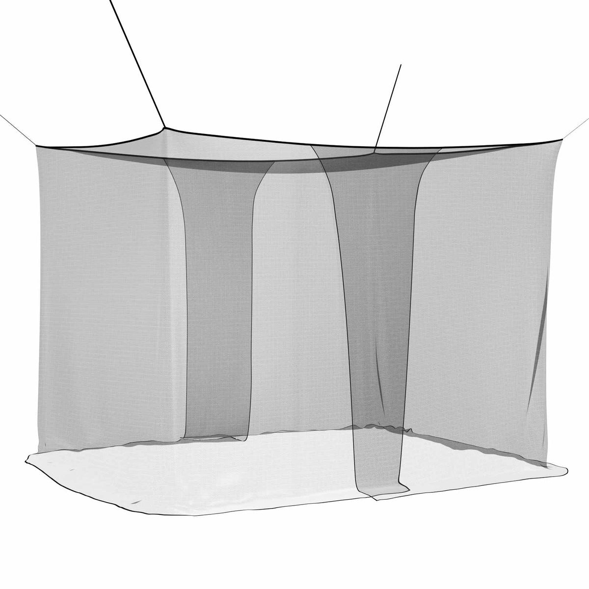 Vidaxl klamboe voor bed 3 st 156 mesh zwart 220 x 200 x 210 cm