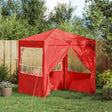 Vidaxl partytent 200 x 200 x 240 cm rood pe en staal