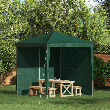 Vidaxl party tent zijwand 2 st 200 x 195 cm groen pe en staal