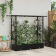 Vidaxl verhoogd bed met trellis en dak zwart 164 x 40 x 121 cm pp