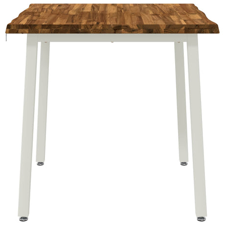 Vidaxl 60 x 55 x 75 cm massief acaciahout natuurlijk en wit