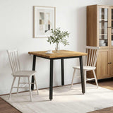 Vidaxl 70 x 70 x 75 cm massief acaciahout wit en zwart vierkant