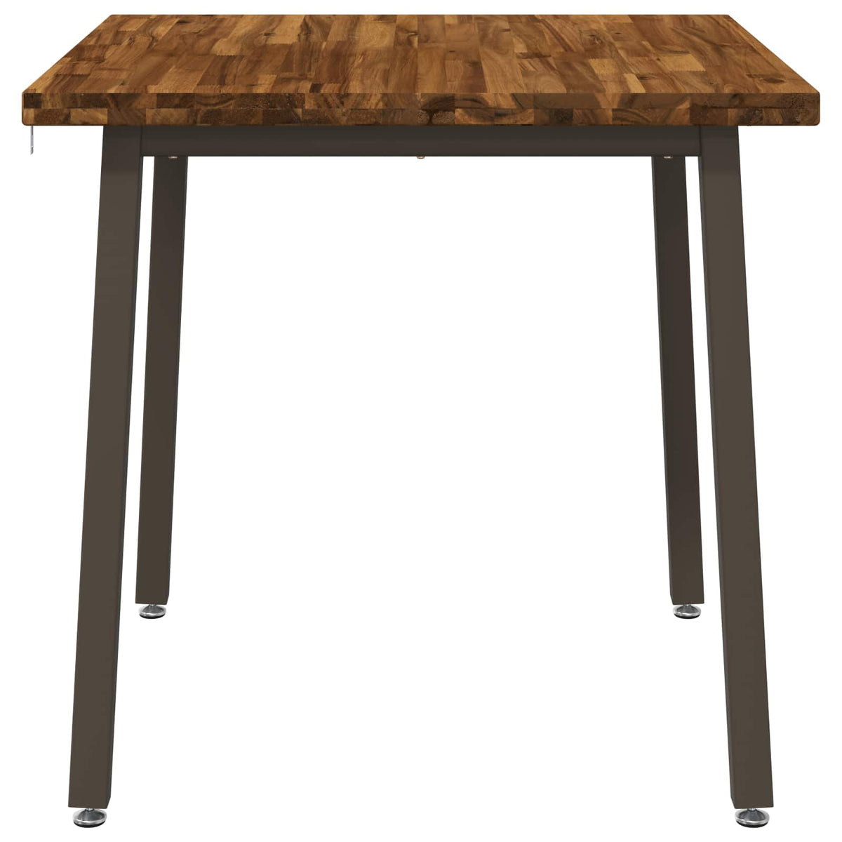 Vidaxl 80 x 80 x 75 cm massief acaciahout natuurlijk en koffie