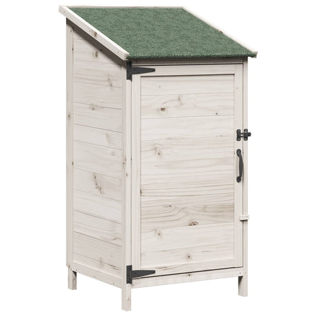 Vidaxl tuinschuur wit 59,5 x 56 x 113,5 cm massief vurenhout