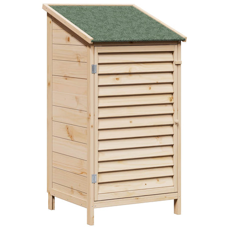 Vidaxl tuinschuur naturel 59,5 x 56 x 113,5 cm massief vurenhout