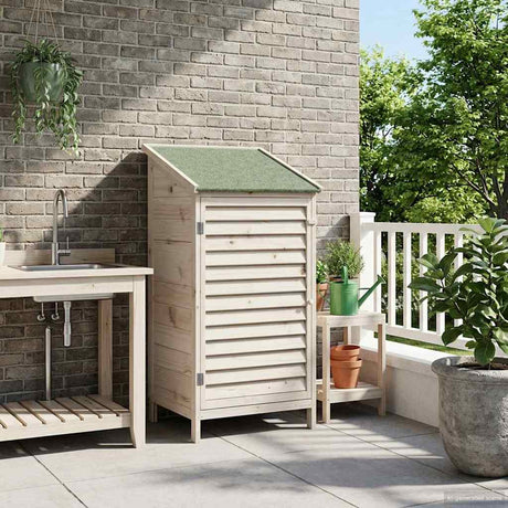 Vidaxl tuinschuur wit 59,5 x 56 x 113,5 cm massief vurenhout