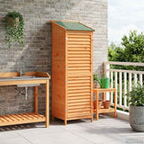 Vidaxl tuinschuur met dak bruin 59 x 56 x 176 cm massief vurenhout