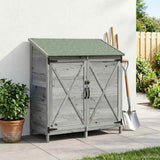 Vidaxl tuinschuur grijs 106 x 56 x 113,5 cm massief vurenhout