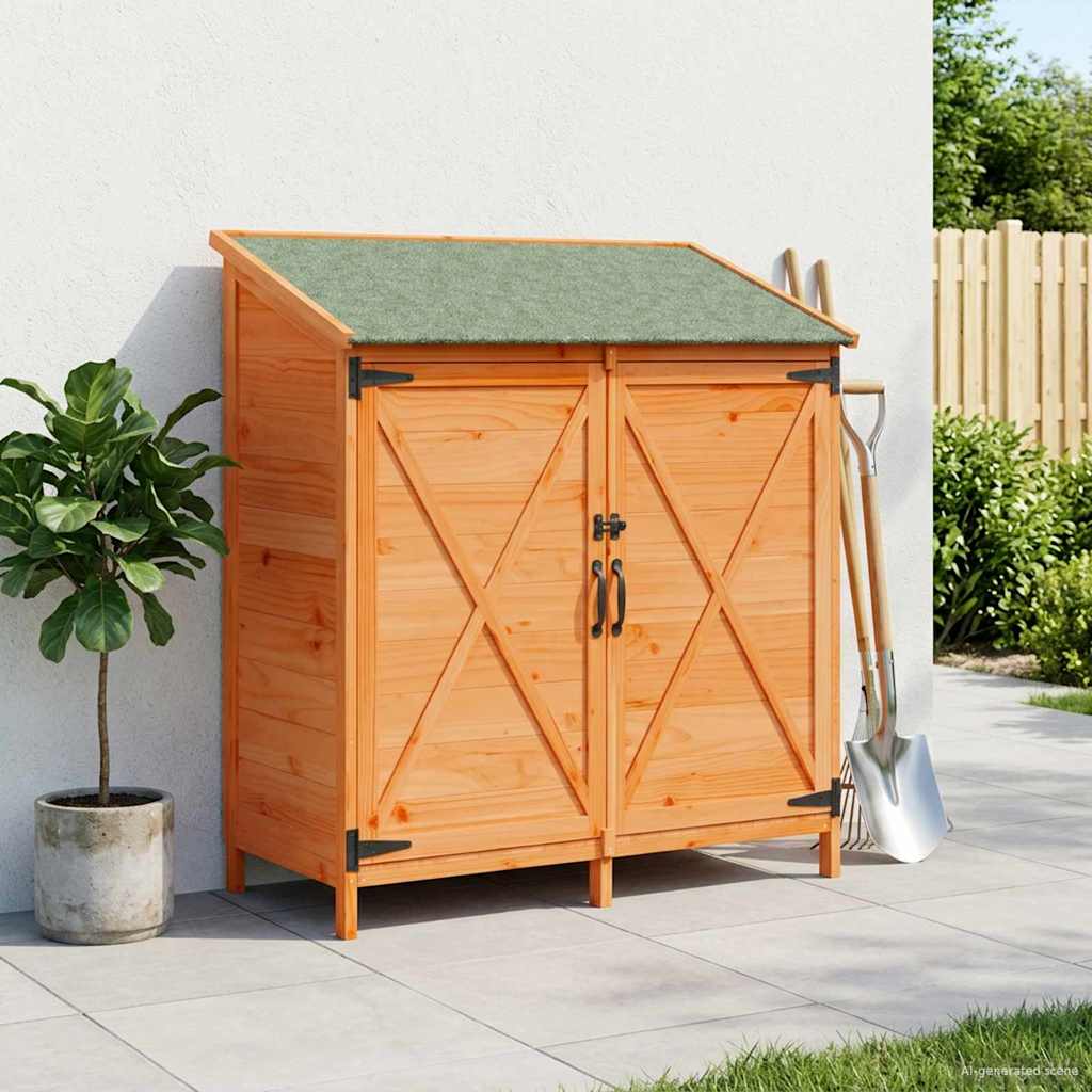 Vidaxl tuinschuur bruin 106 x 56 x 113,5 cm massief vurenhout