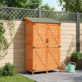 Vidaxl tuinschuur bruin 106 x 56 x 176,5 cm massief vurenhout