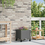 Vidaxl tuinschaal met wielen lichtgrijs 40 x 40 x 48 cm pp