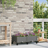 Vidaxl tuinschaal met wielen lichtgrijs 80 x 40 x 33 cm pp