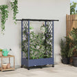 Vidaxl verhoogd bed met trellis en dak grijs 122,5 x 40 x 127 cm pp