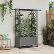 Vidaxl verhoogd bed met trellis en dak lichtgrijs 124,5 x 40 x 142 cm