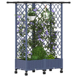 Vidaxl verhoogd bed met trellis en dak grijs 124 x 40 x 127 cm pp