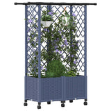 Vidaxl verhoogd bed met trellis en dak grijs 124 x 40 x 142 cm pp