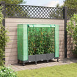 Vidaxl tuinplantenbak met kasbedekking en wielen 3 st lichtgrijs pp
