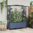 Vidaxl verhoogd bed met trellis en dak grijs 164 x 40 x 144 cm pp