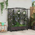 Vidaxl verhoogd bed met trellis en dak bruin 163 x 40 x 129 cm pp