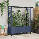 Vidaxl verhoogd bed met trellis en dak grijs 162,5 x 40 x 142 cm pp