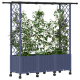 Vidaxl verhoogd bed met trellis en dak grijs 162,5 x 40 x 142 cm pp