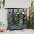Vidaxl verhoogd bed met trellis en dak grijs 164 x 40 x 127 cm pp