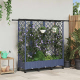 Vidaxl verhoogd bed met trellis en dak grijs 164 x 40 x 127 cm pp