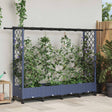 Vidaxl verhoogd bed met trellis en dak grijs 203 x 40 x 127 cm pp