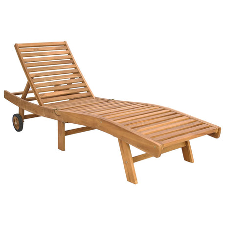 Vidaxl ligstoel polyester bruin en beige