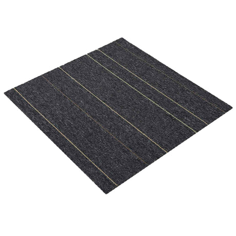 Vidaxl vloertegel donkergrijs met strepen 50 x 50 cm 20 st