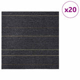 Vidaxl vloertegel donkergrijs met strepen 50 x 50 cm 20 st