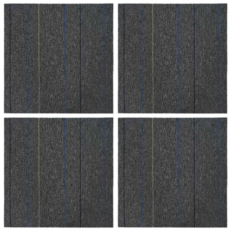 Vidaxl vloertegel midden grijs met strepen 50 x 50 cm 4 st