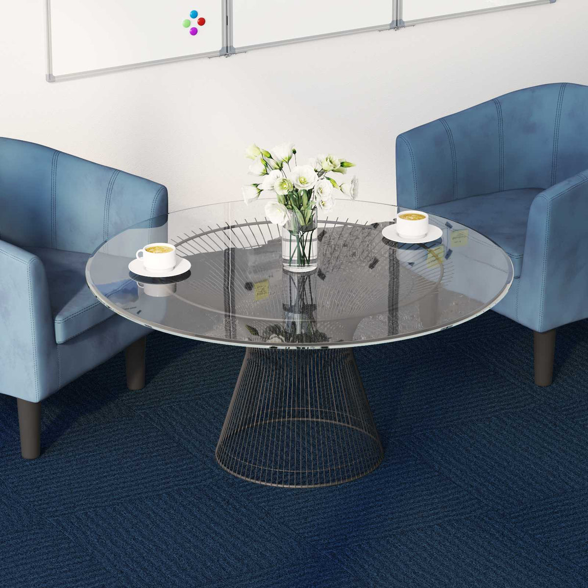 Vidaxl vloertegel blauw 50 x 50 cm 36 st pp en bitumen