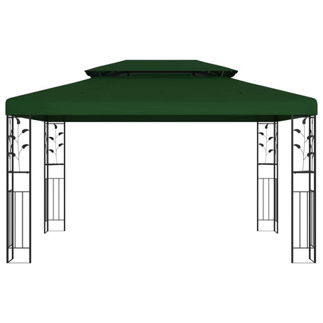 Vidaxl paviljoen 3,97 x 2,96 x 2,68 m groen polyester en staal