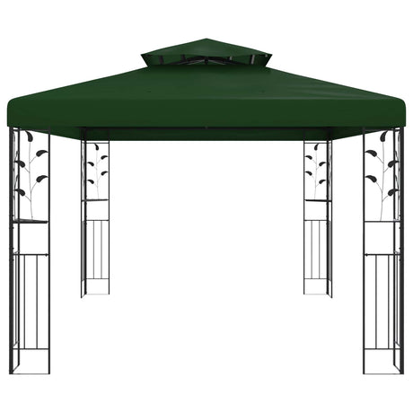 Vidaxl paviljoen 3,97 x 2,96 x 2,68 m groen polyester en staal