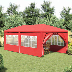 Vidaxl partytent 600 x 300 x 255 cm rood pe en staal