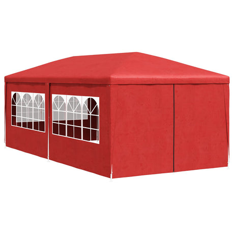 Vidaxl partytent 600 x 300 x 255 cm rood pe en staal