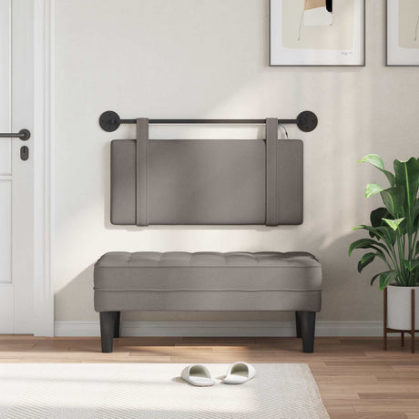Vidaxl hangend hoofdbord taupe stof