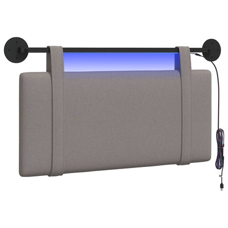 Vidaxl hangend hoofdbord taupe stof