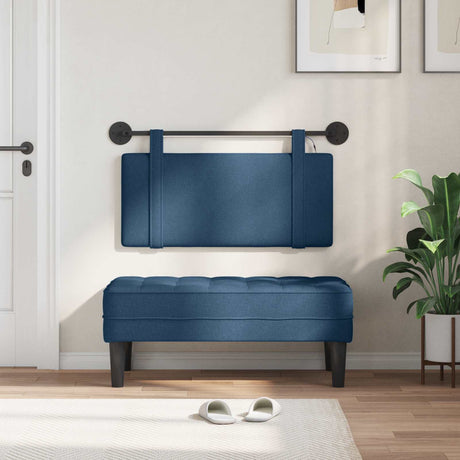 Vidaxl hangend hoofdbord blauw stof