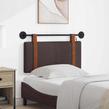 Vidaxl hangend hoofdbord met led-verlichting donkerbruin antiek pu