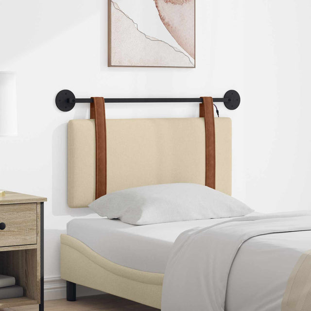 Vidaxl hangend hoofdbord met led-verlichting crèmekleurig antiek pu