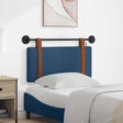 Vidaxl hangend hoofdbord met led-verlichting blauw antiek pu