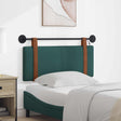 Vidaxl hangend hoofdbord met led-verlichting donkergroen antiek pu