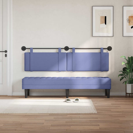 Vidaxl hangend hoofdbord jeans blauw stof